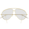 Gucci Okulary Przeciwsłoneczne GG1654S 010 Złoto/Przezroczyste Damskie z Łańcuszkiem