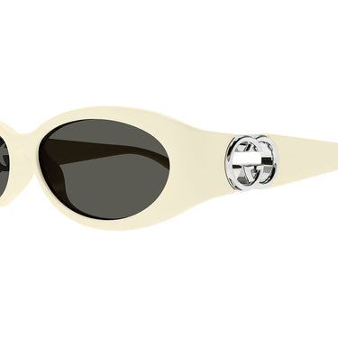 Gucci Okulary Przeciwsłoneczne GG1660S 004 Kość Słoniowa-Szary Unisex 2