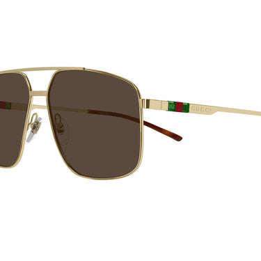 Gucci Okulary Przeciwsłoneczne GG1676S 002 Złoty/Brązowy Męskie