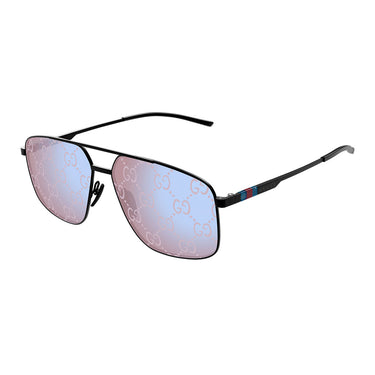 Gucci Okulary Przeciwsłoneczne GG1676S 005 Czarny/Fioletowy Męskie