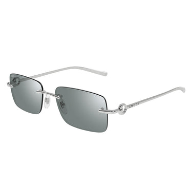 Gucci Okulary Przeciwsłoneczne GG1703S 002 Srebrno-Zielone Lustro Unisex 1