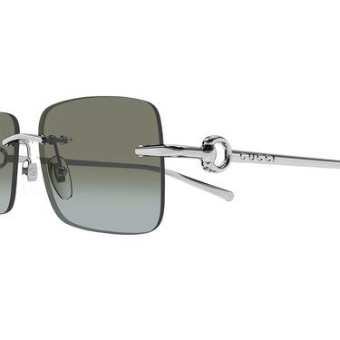 Gucci Okulary Przeciwsłoneczne GG1703S 007 Srebrny/Brązowy Unisex
