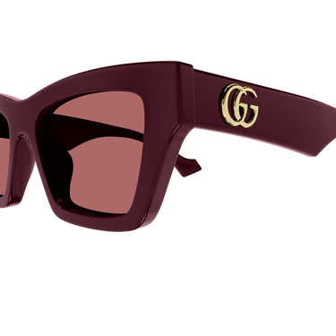 Gucci Okulary Przeciwsłoneczne GG1753S 004 Burgundy/Marrone Damskie 3