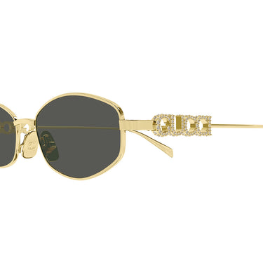 Gucci Okulary Przeciwsłoneczne GG1802S 001 Złoty/Szary Damskie