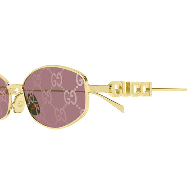 Gucci Okulary Przeciwsłoneczne GG1802S 002 Złoty/Czerwony Damskie