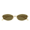 Gucci Okulary Przeciwsłoneczne GG1802S 005 Złoty/Brązowy Damskie
