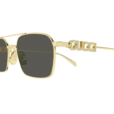 Gucci Okulary Przeciwsłoneczne GG1804S 001 Złoty/Szary Damskie