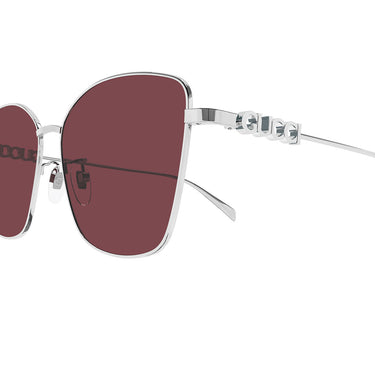 Gucci Okulary Przeciwsłoneczne GG1805SA 004 Srebrny/Czerwony Damskie