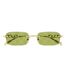 Gucci Okulary Przeciwsłoneczne GG1808S 002 Złoto/Zielony Męskie