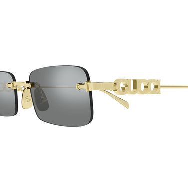 Gucci Okulary Przeciwsłoneczne GG1808S 003 Złoto/Szary Męskie 2