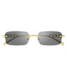 Gucci Okulary Przeciwsłoneczne GG1808S 003 Złoty/Szary Męskie