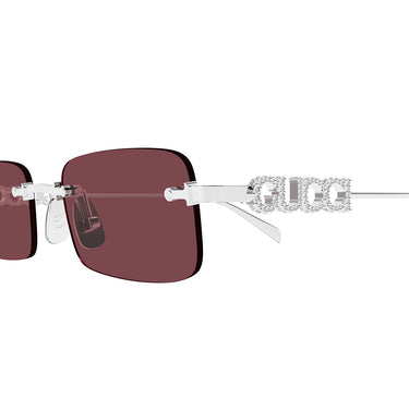 Gucci Okulary Przeciwsłoneczne GG1808S 004 Srebrny/Czerwony Męskie