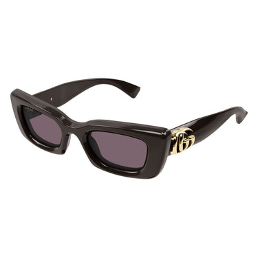 Gucci Okulary Przeciwsłoneczne GG1827S 004 Brązowy/Fioletowy Damskie 1