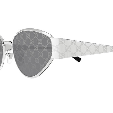 Gucci Okulary Przeciwsłoneczne GG1853S 002 Srebrny/Dymny Szary Damskie