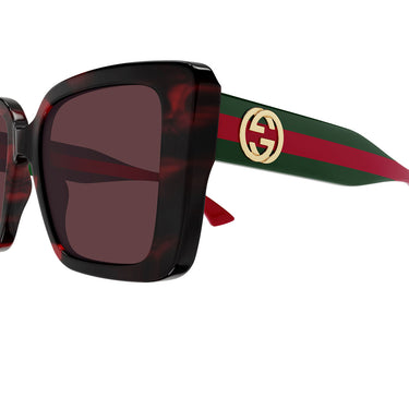 Gucci Okulary Przeciwsłoneczne GG1861S 003 Brązowe/Czerwone Damskie