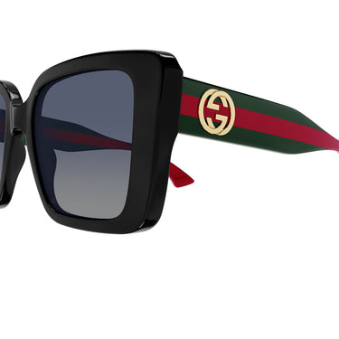 Gucci Okulary Przeciwsłoneczne GG1861S 005 Czarny Zielony/Szary Damskie