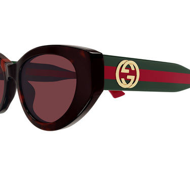 Gucci Okulary Przeciwsłoneczne GG1862S 003 Brązowe/Czerwone Damskie