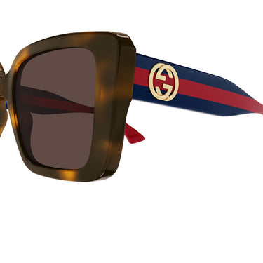 Gucci Okulary Przeciwsłoneczne GG1861S 002 Brązowy/Brązowy Damskie