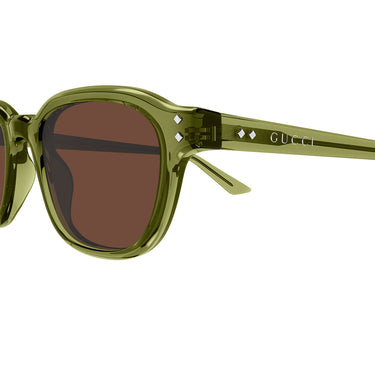 Gucci Okulary Przeciwsłoneczne GG1892S 004 Zielony/Brązowy Męskie