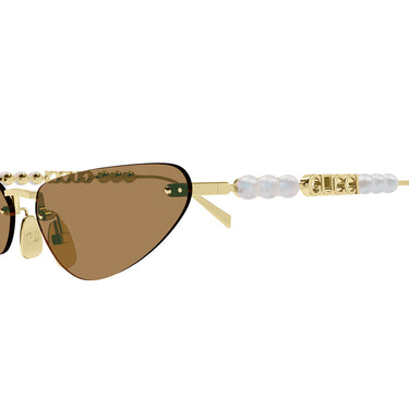 Gucci Okulary Przeciwsłoneczne GG1920S 003 Złoty/Brązowy Damskie
