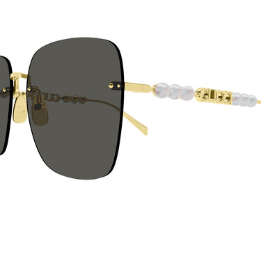 Gucci Okulary Przeciwsłoneczne GG1923SA 001 Złoty/Szary Damskie