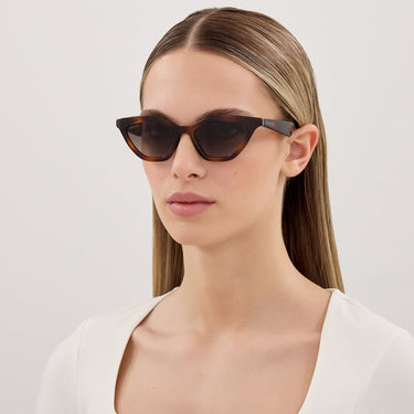 Gucci Okulary Przeciwsłoneczne GG1931S 003 Brązowo-Szare Damskie 4