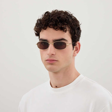 Gucci Okulary Przeciwsłoneczne GG1940S 002 Złoty/Brązowy Męskie