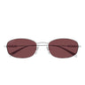 Gucci Okulary Przeciwsłoneczne GG1940S 003 Srebrny/Czerwony Męskie
