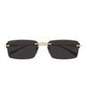 Gucci Okulary Przeciwsłoneczne GG1941S 001 Złoto Szary Męskie