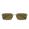 Gucci Okulary Przeciwsłoneczne GG1941S 002 Srebrny/Brązowy Męskie