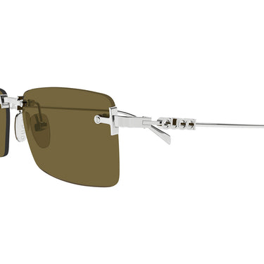 Gucci Okulary Przeciwsłoneczne GG1941S 002 Srebrny/Brązowy Męskie 3
