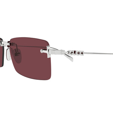 Gucci Okulary Przeciwsłoneczne GG1941S 003 Srebrny/Czerwony Męskie 3