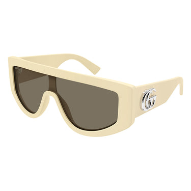 Gucci Okulary Przeciwsłoneczne GG1950S 004 Kość Słoniowa/Brązowe Damskie 1