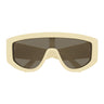 Gucci Okulary Przeciwsłoneczne GG1950S 004 Kość Słoniowa/Brązowe Damskie