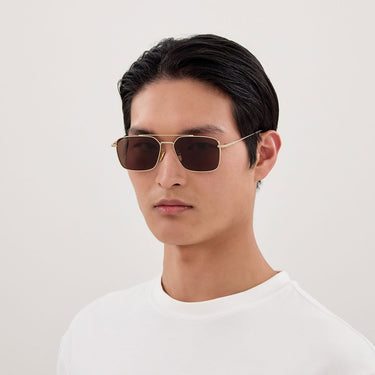 Gucci Okulary Przeciwsłoneczne GG1957SA 002 Złoty/Brązowy Męskie 4