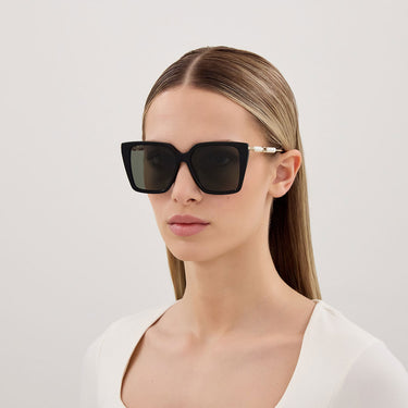 Gucci Okulary Przeciwsłoneczne GG1967S 001 Czarny Złoto/Szary Damskie 3