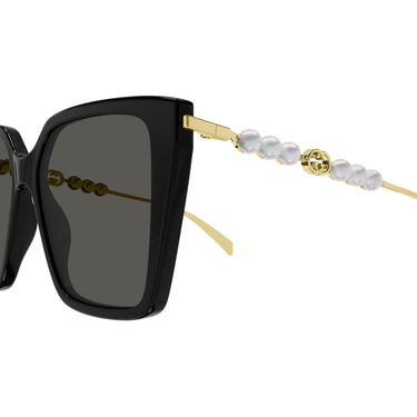 Gucci Okulary Przeciwsłoneczne GG1967S 001 Czarny Złoto/Szary Damskie 2