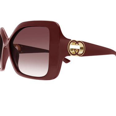 Gucci Okulary Przeciwsłoneczne GG2015S 002 Burgund/Czerwony Gradient Damskie