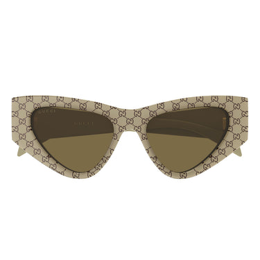 Gucci Occhiali da Sole GG2019S 005 Beige Marrone Donna 4