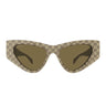 Gucci Occhiali da Sole GG2019S 005 Beige Marrone Donna