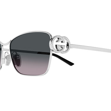 Gucci Occhiali da Sole GG2045S 002 Argento Grigio Donna 3