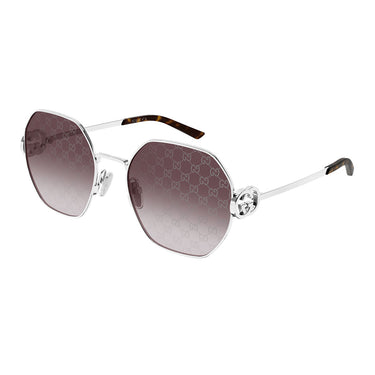 Gucci Occhiali da Sole GG2046S 004 Argento Rosso Donna 2