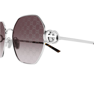 Gucci Occhiali da Sole GG2046S 004 Argento Rosso Donna 3