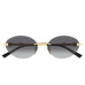 Gucci Occhiali da Sole GG2051S 002 Oro Nero Grigio Sfumato Donna 