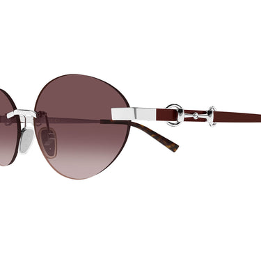 Gucci Occhiali da Sole GG2051S 003 Argento Rosso Donna 3