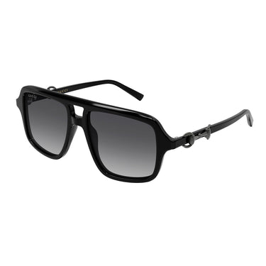 Gucci Okulary Przeciwsłoneczne GG2052S 011 Czarny Srebrny/Szary Przeźroczysty Damskie