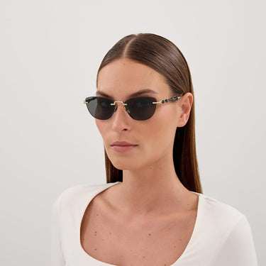 Gucci Occhiali da Sole GG2063S 002 Oro/Grigio Scuro Donna 2
