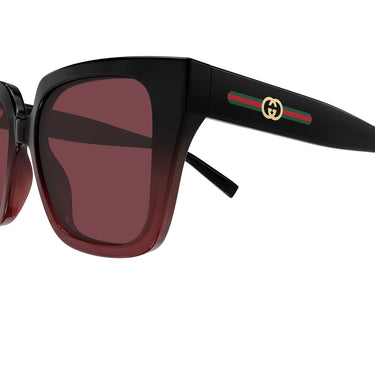 Gucci Occhiali da Sole GG2102S 004 Nero Rosso Donna 3