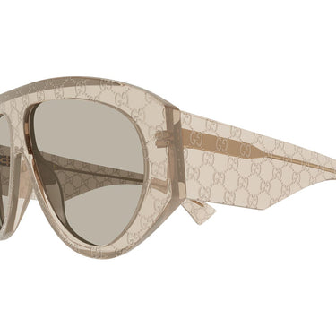 Gucci Occhiali da Sole GG2128S 005 Beige Monogram/Marrone Donna 2