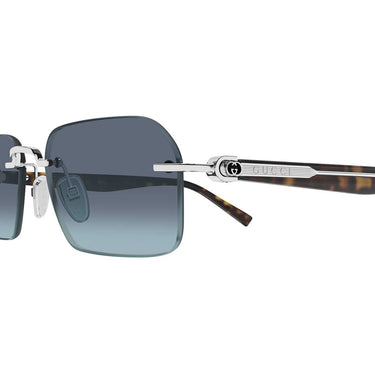 Gucci Occhiali da Sole GG2259S 004 Argento Marrone/Grigio Uomo 3